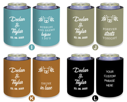 Personalized Wedding Stubby Holders