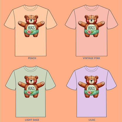 Hug me teddy bear T-shirt for Girls - #404