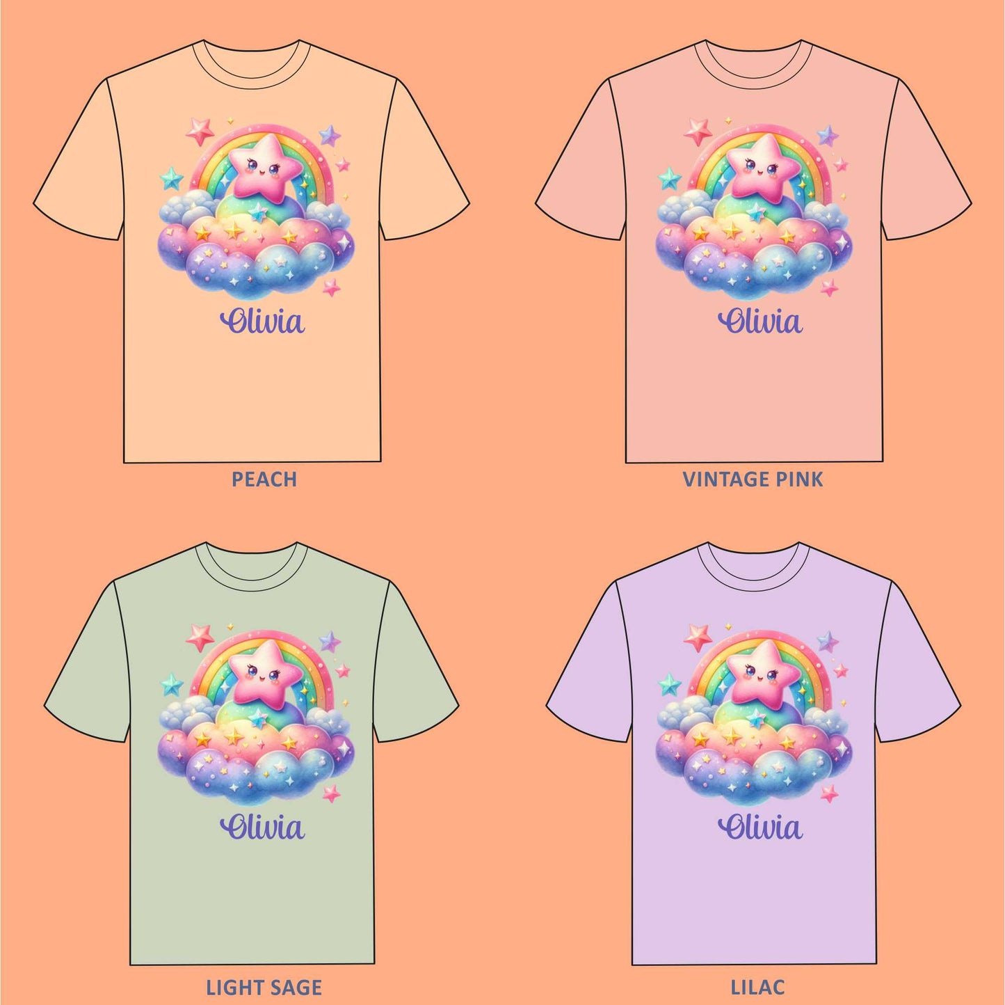 Rainbow T-shirt for Girls - #407