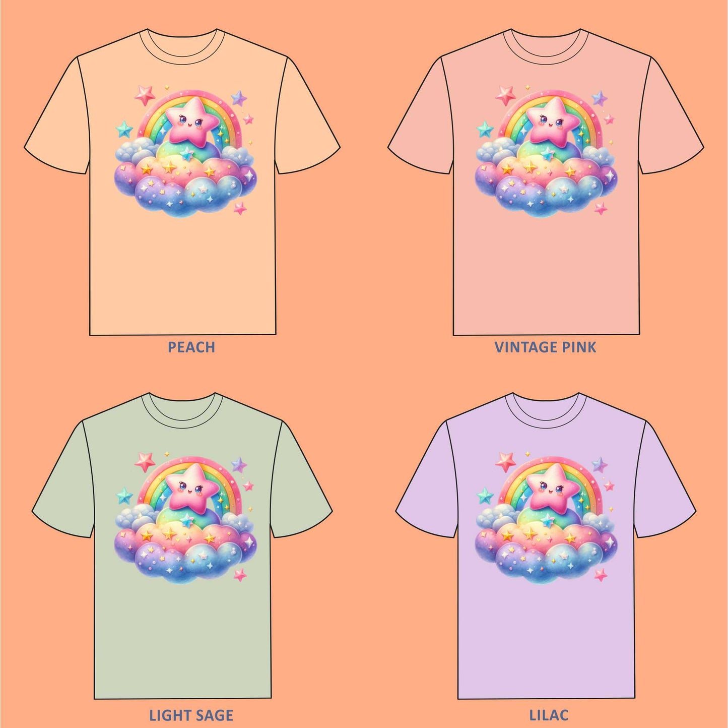 Rainbow T-shirt for Girls - #407