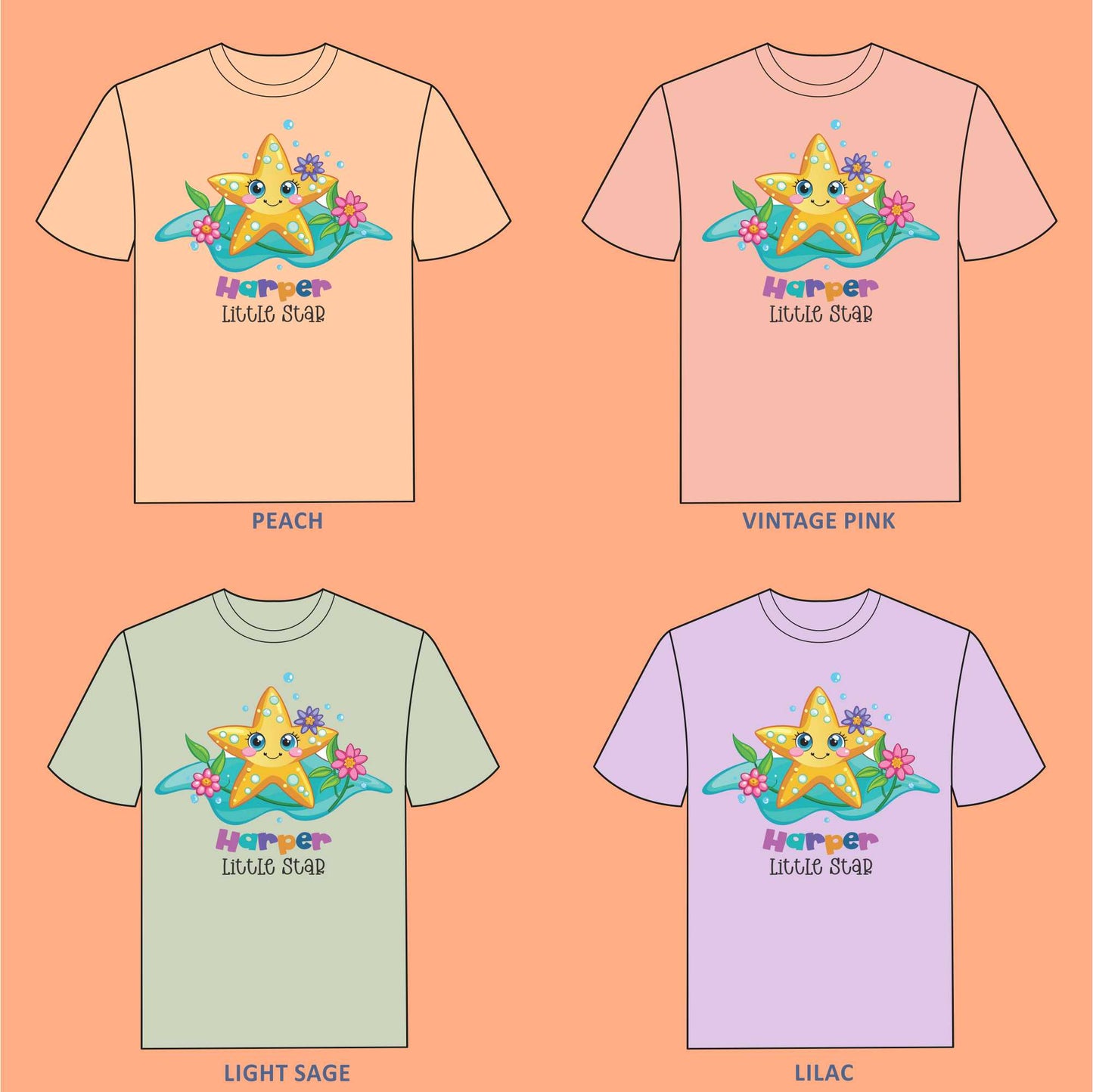 Little Star T-shirt for Girls - #413