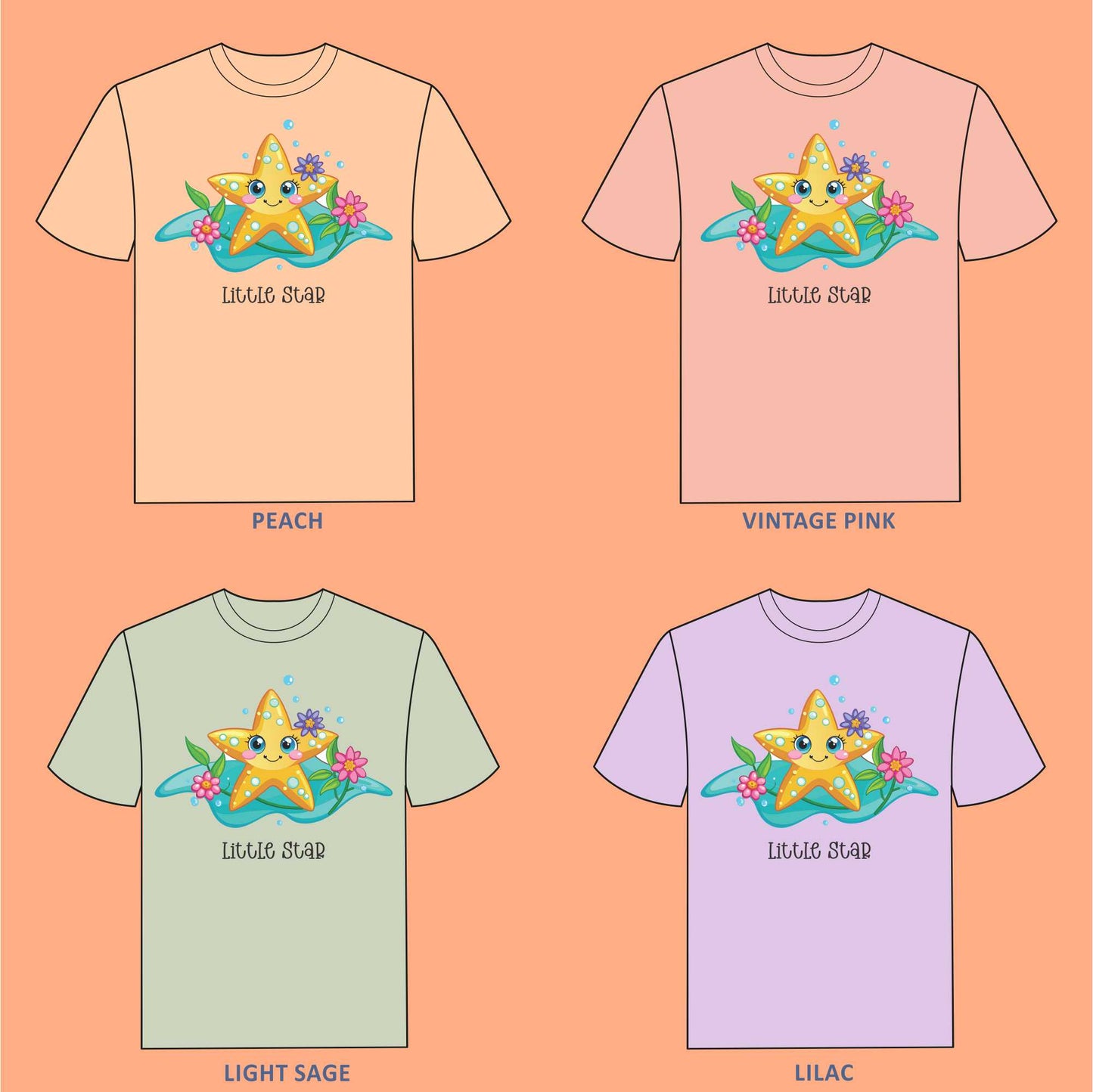 Little Star T-shirt for Girls - #413