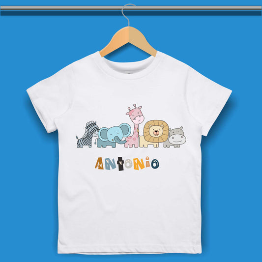 Cartoon Jungle Animals T-shirt for Boys #415