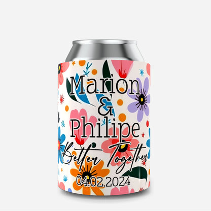 Full Colour Sublimated Wedding Stubby Holder / Can Cooler - Quantity of 20 - Design 47