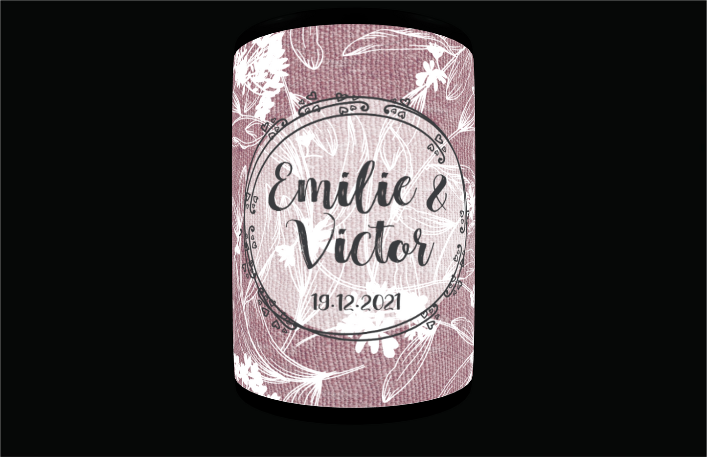 Full Colour Sublimated Wedding Stubby Holder / Can Cooler - Quantity of 20 - Design 48