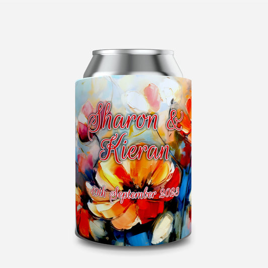 Full Colour Sublimated Wedding Stubby Holder / Can Cooler - Quantity of 20 - Design 48