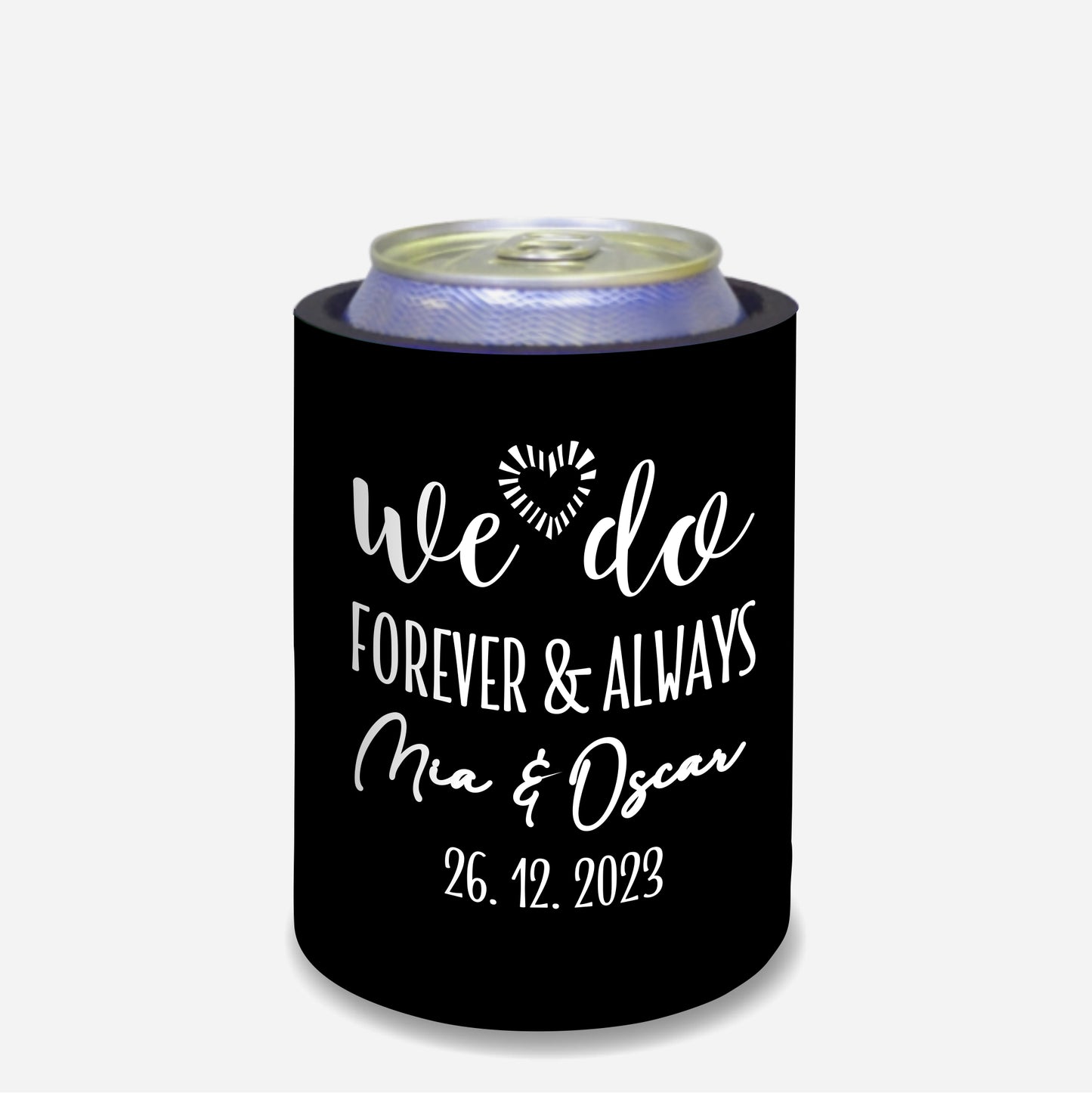 Personalized Wedding Stubby Holders. - We do, forever and always. Quantity 20 - #53 - FREE EXPRESS SHIPPING