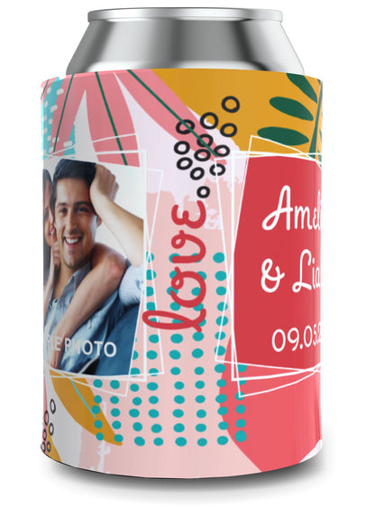 Full Colour Sublimated Wedding Stubby Holder / Can Cooler - Quantity of 20 - Design 54