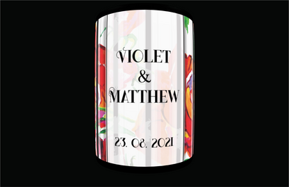 Full Colour Sublimated Wedding Stubby Holder / Can Cooler - Quantity of 20 - Design 57