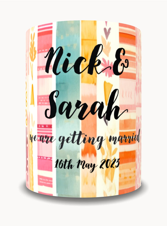 Full Colour Sublimated Wedding Stubby Holder / Can Cooler - Quantity of 20 - Design 60