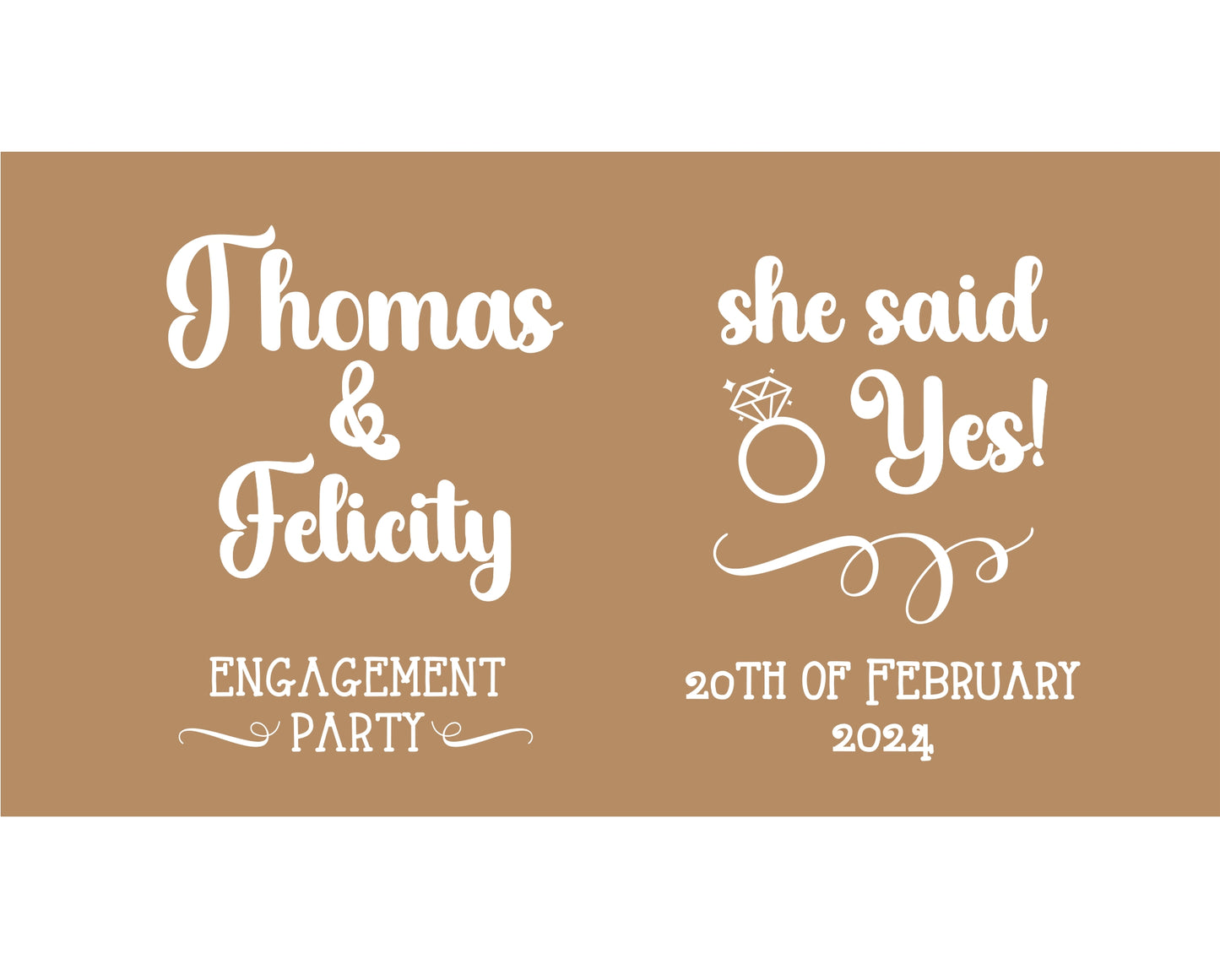 Personalized Wedding Stubby Holders. - She said yes engagement party. Quantity 20 - #61 - FREE EXPRESS SHIPPING