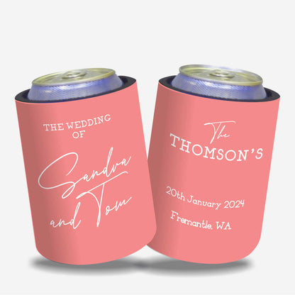 Personalised Stubby Holder Wedding 