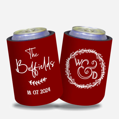 Personalized Wedding Stubby Holders. - Quantity 20 - #74 - FREE EXPRESS SHIPPING