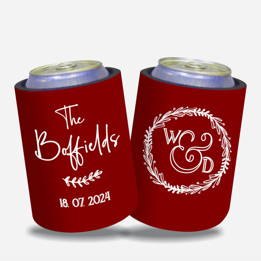 Personalized Wedding Stubby Holders. - Quantity 20 - #74 - FREE EXPRESS SHIPPING