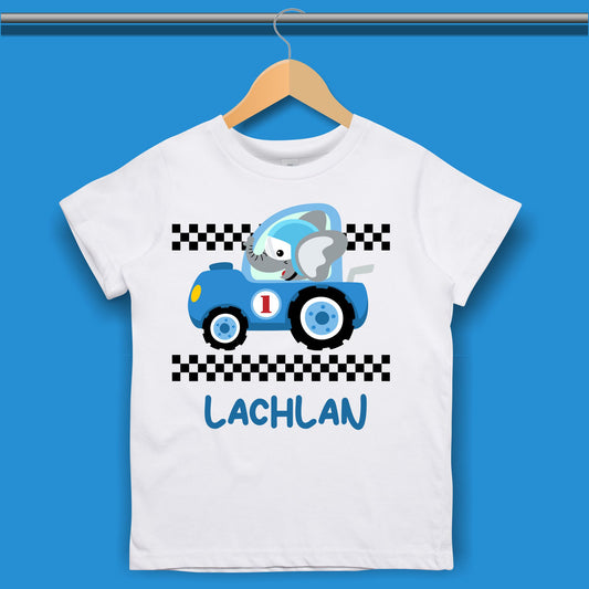 Cartoon Racing Car T-shirt for Boys