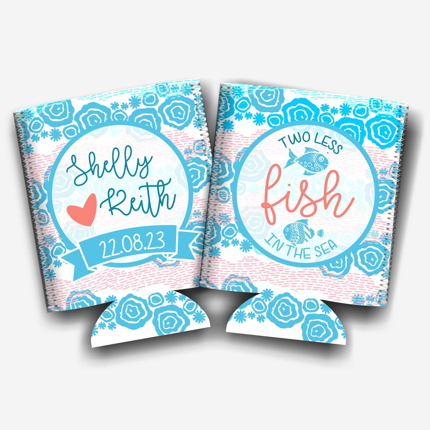 Colapsible flat-pack stubby holders wedding