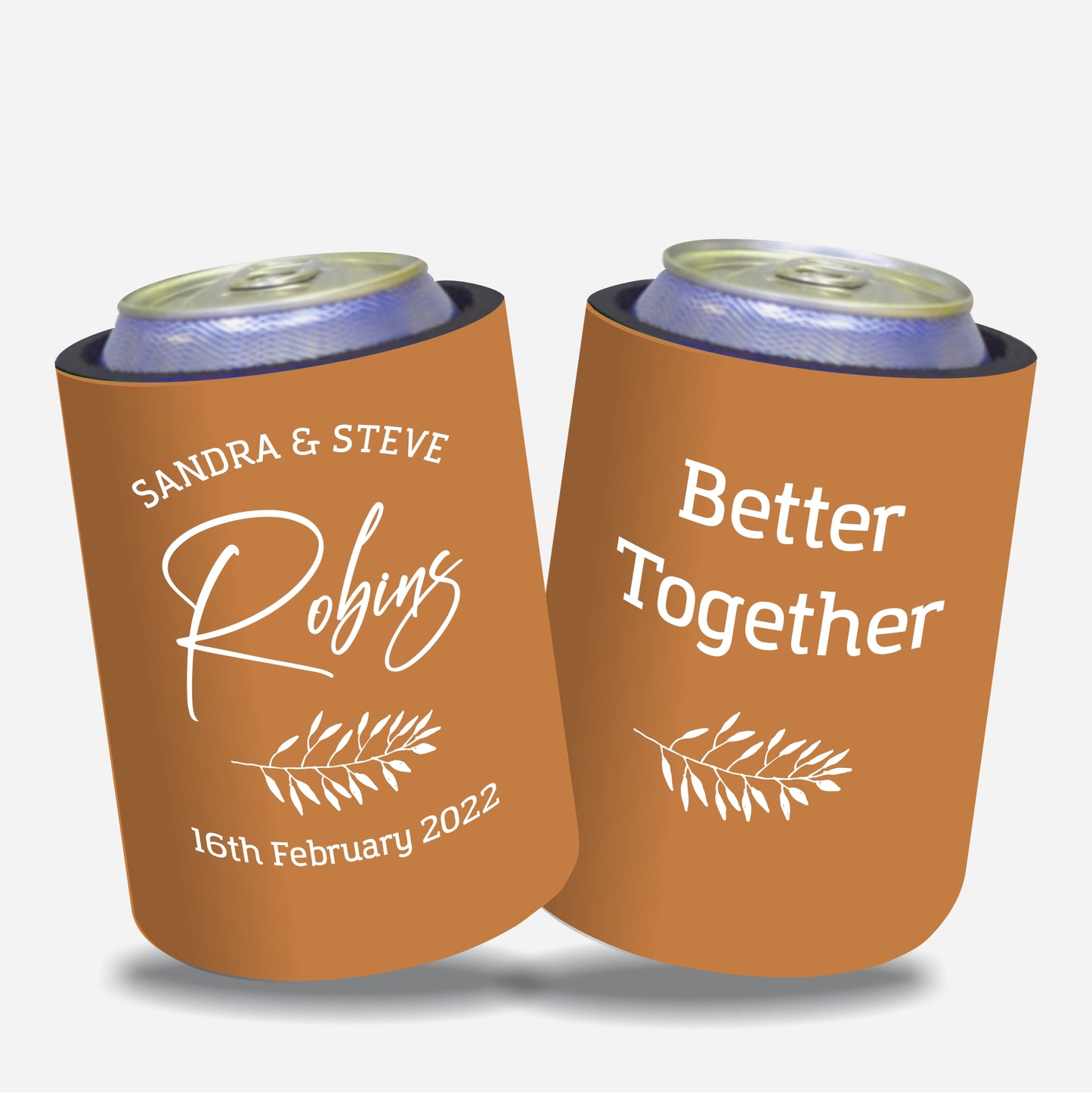 Personalised Wedding Stubby Holders  - Quantity 20 - #89 - FREE EXPRESS SHIPPING.