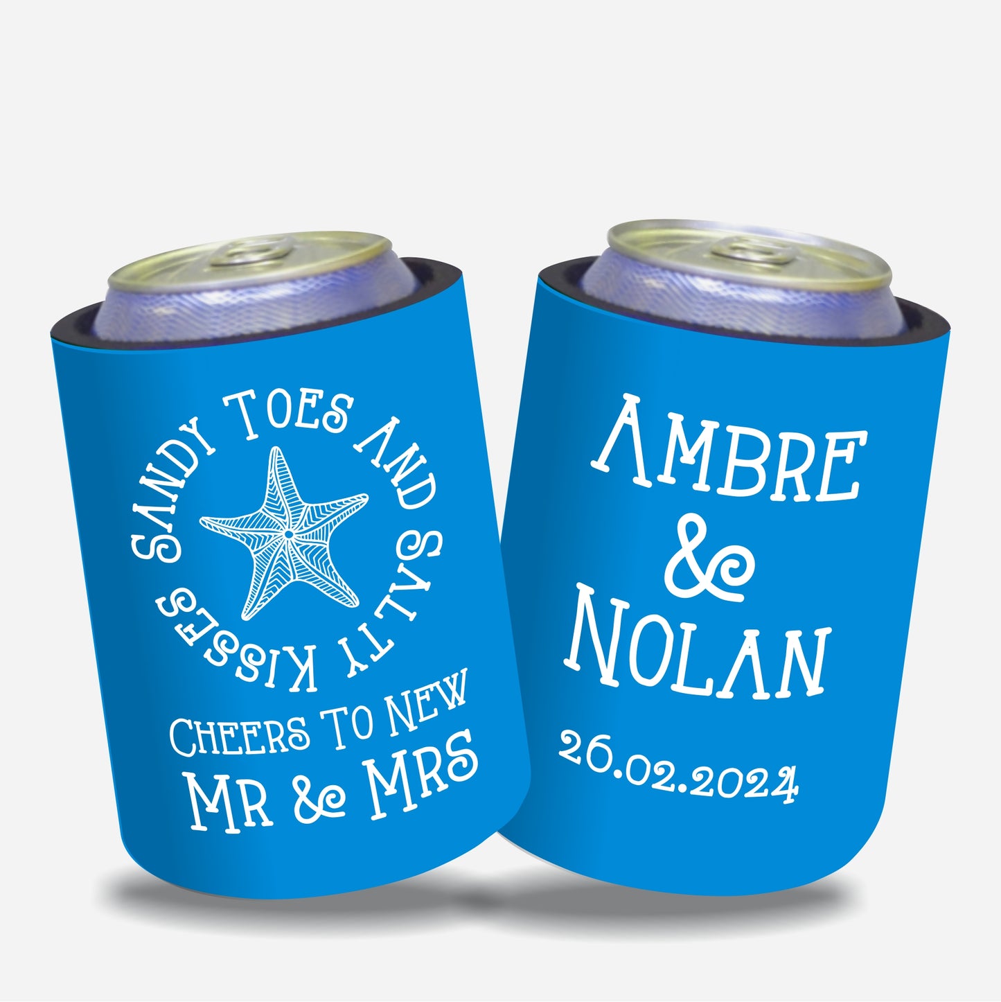 Personalised Wedding Stubby Holders  - Quantity 20 - #8 - FREE SHIPPING