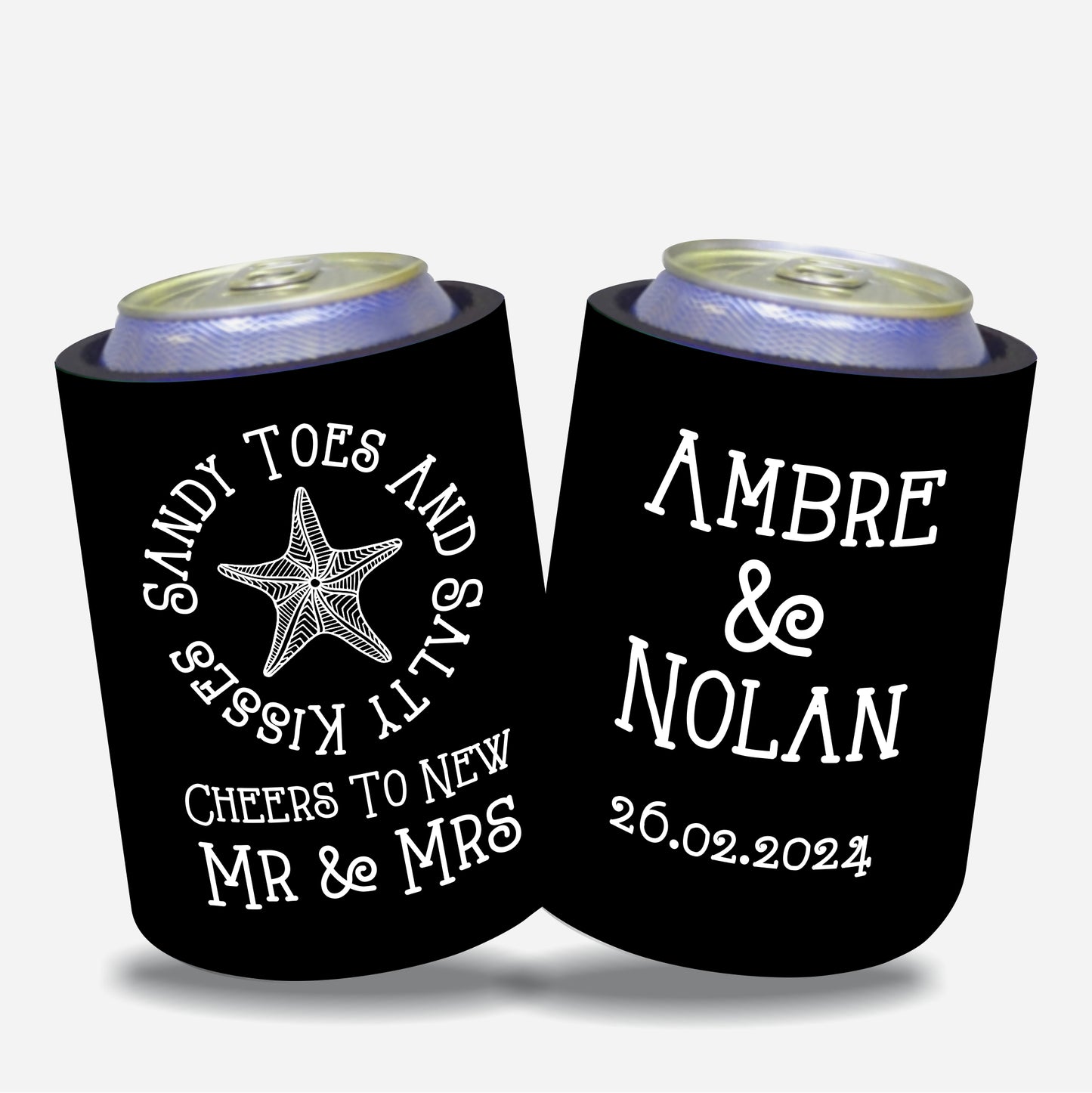 Personalised Wedding Stubby Holders  - Quantity 20 - #8 - FREE SHIPPING