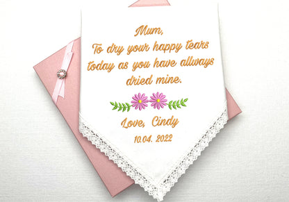 Embroidered Wedding Handkerchiefs #004