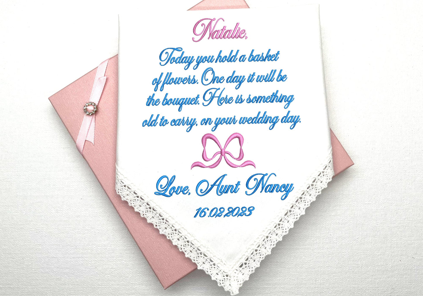 Embroidered Wedding Handkerchiefs #008