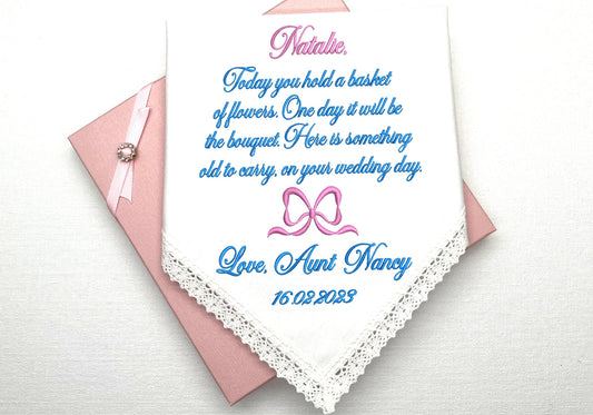 Embroidered Wedding Handkerchiefs #008