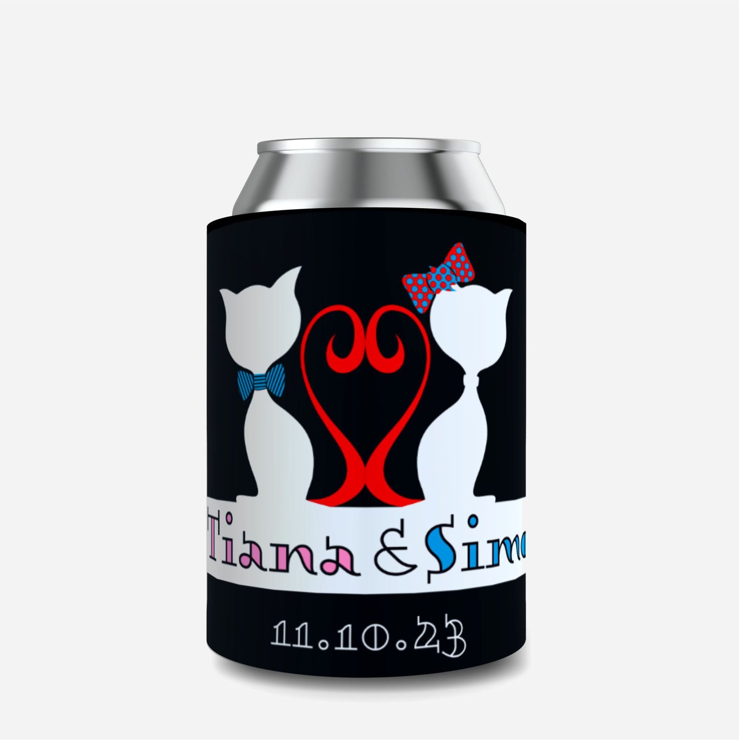 Full Colour Sublimated Wedding Stubby Holder / Can Cooler - Quantity of 20 - Design 37