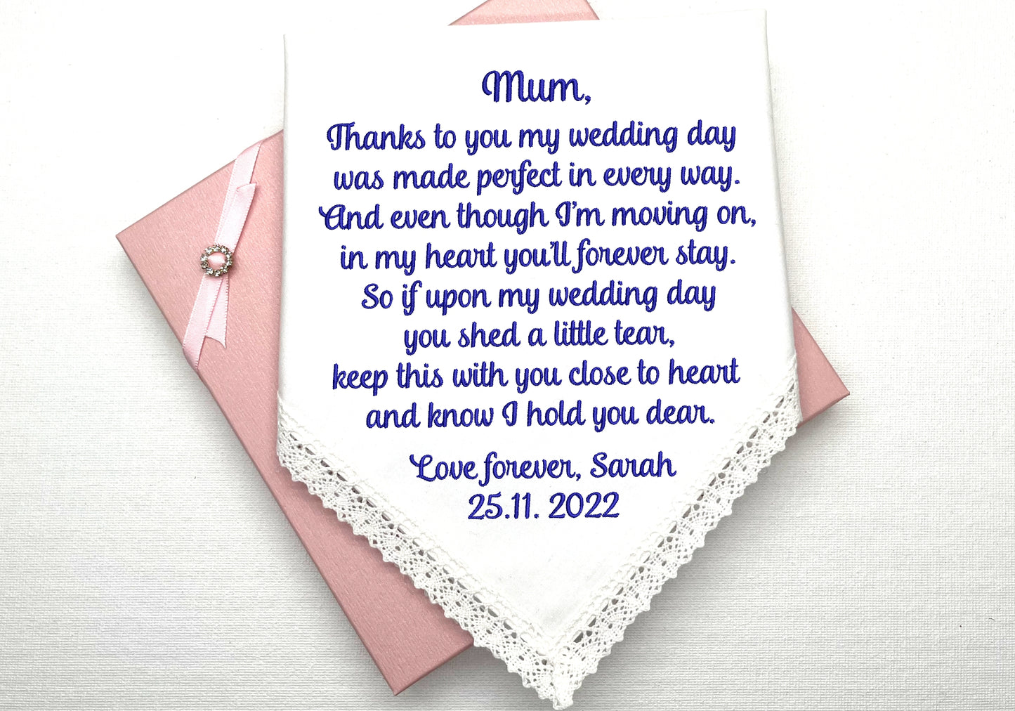 Embroidered Wedding Handkerchiefs #024