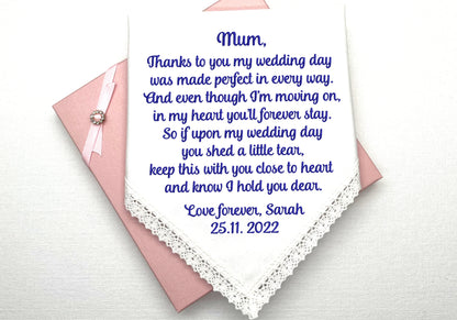 Embroidered Wedding Handkerchiefs #024