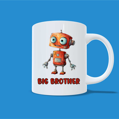 Robot Big Brother Little Brother T-shirt for Boys - #13