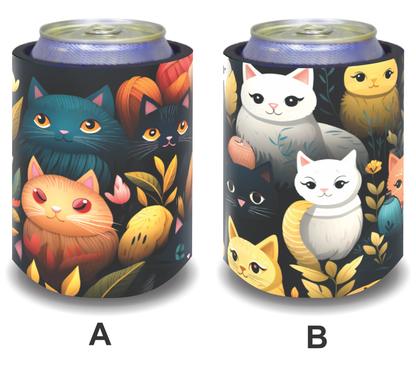 #065 Stubby Holders for home. Set of 2. Full colour stubby holders. Cute Cats.