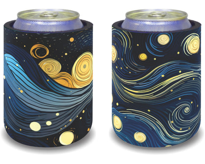 Stubby Holders for home. Set of 6. Full colour stubby holders. Starry night designs.