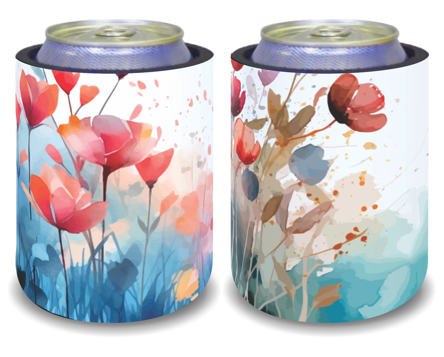 Stubby Holders for home. Set of 6. Full colour stubby holders. Floral design. #095