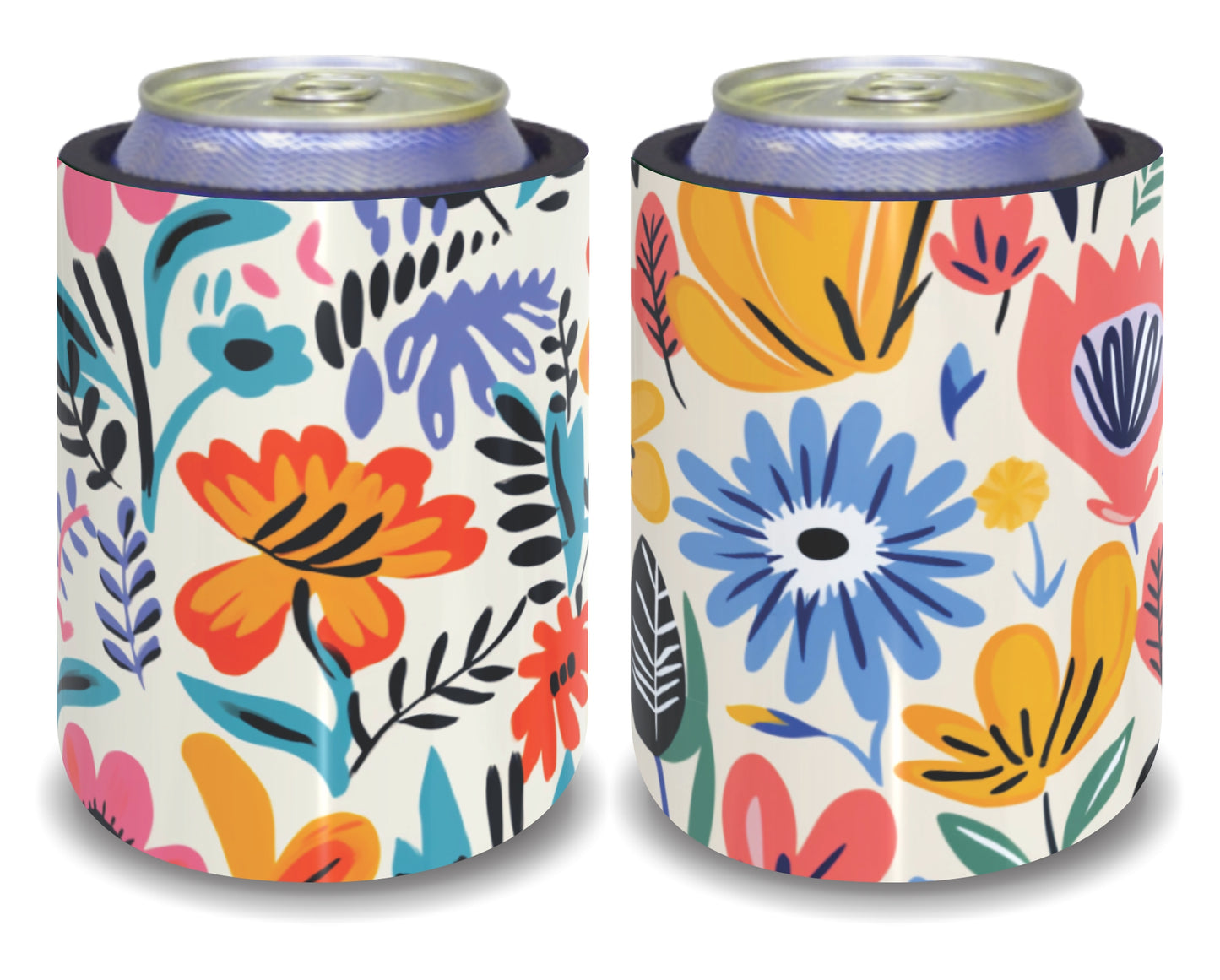 Stubby Holders for home. Set of 6. Full colour stubby holders. Floral design. #208