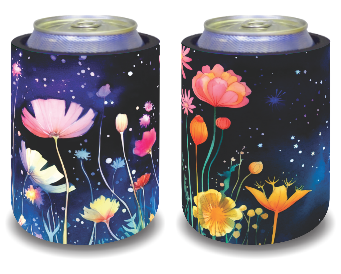 Stubby Holders for home. Set of 6. Full colour stubby holders. Floral design. #090