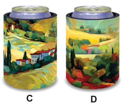 #039 Stubby Holders for home. Set of 2. Full colour stubby holders. Italian Tuscany Designs.