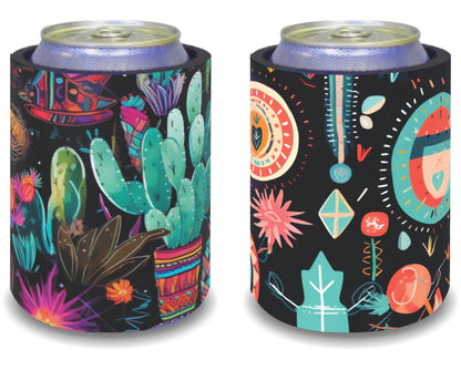 Stubby Holders for home. Set of 6. Full colour stubby holders. Cactus designs. #038