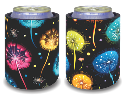 Stubby Holders for home. Set of 6. Full colour stubby holders. Electric dandelions. #111