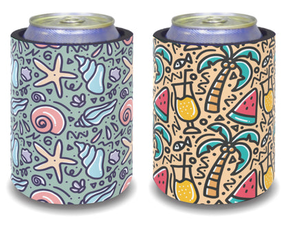 Stubby Holders for home. Set of 6. Full colour stubby holders. #009