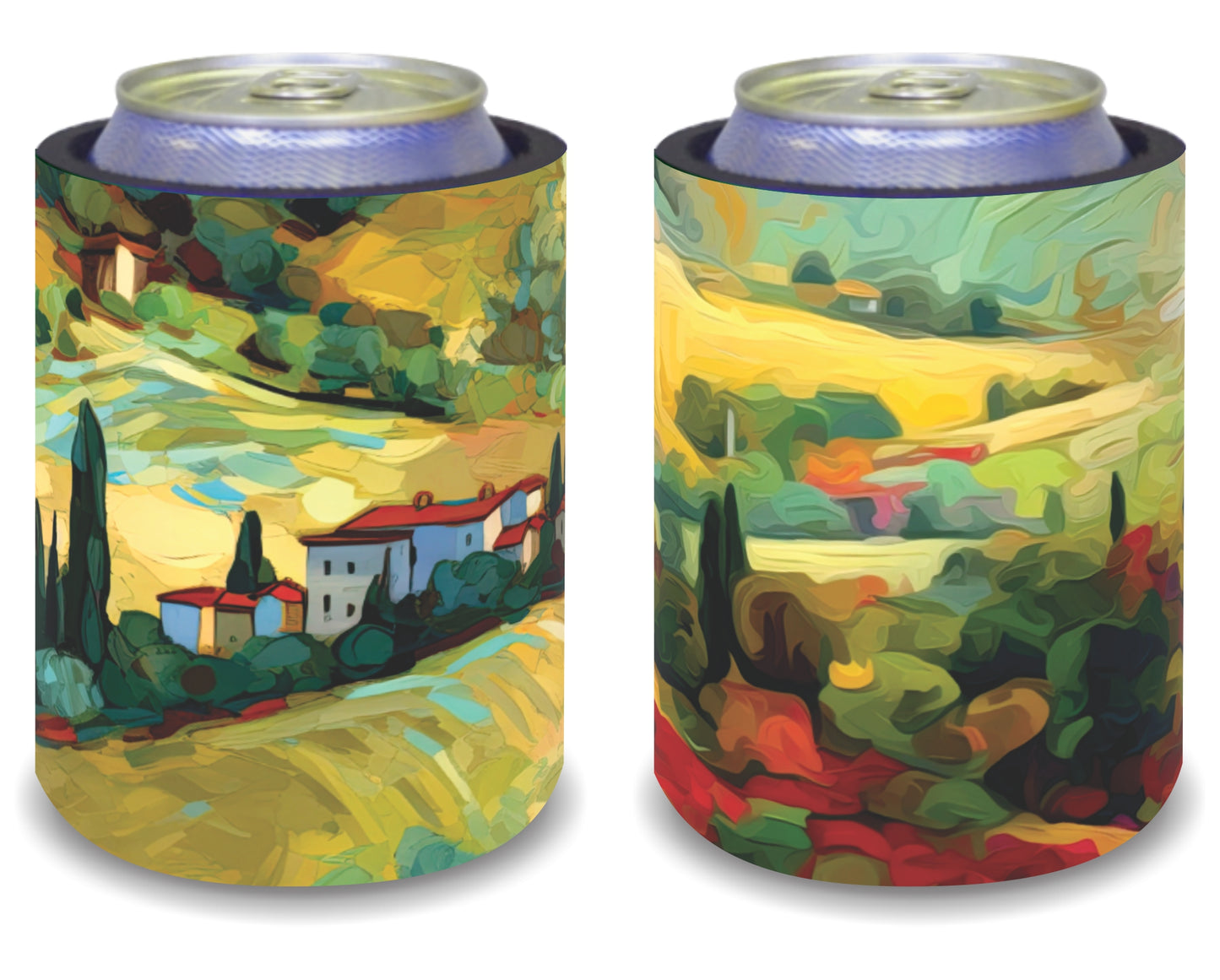 Stubby Holders for home. Set of 6. Full colour stubby holders. Italian Tuscany Designs. #039