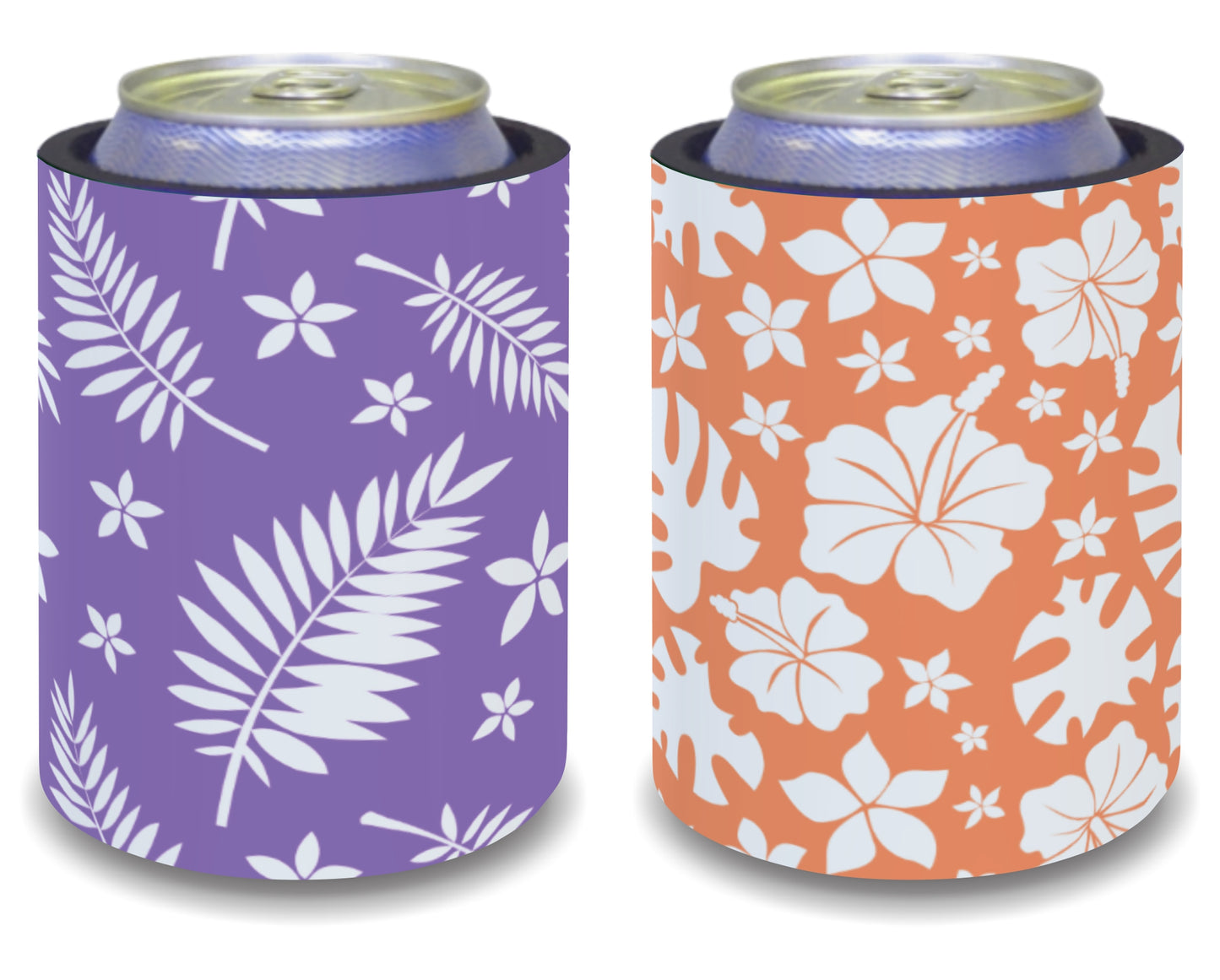 Stubby Holders for home. Set of 6. Full colour stubby holders. Colourfull Tropical Theme. 