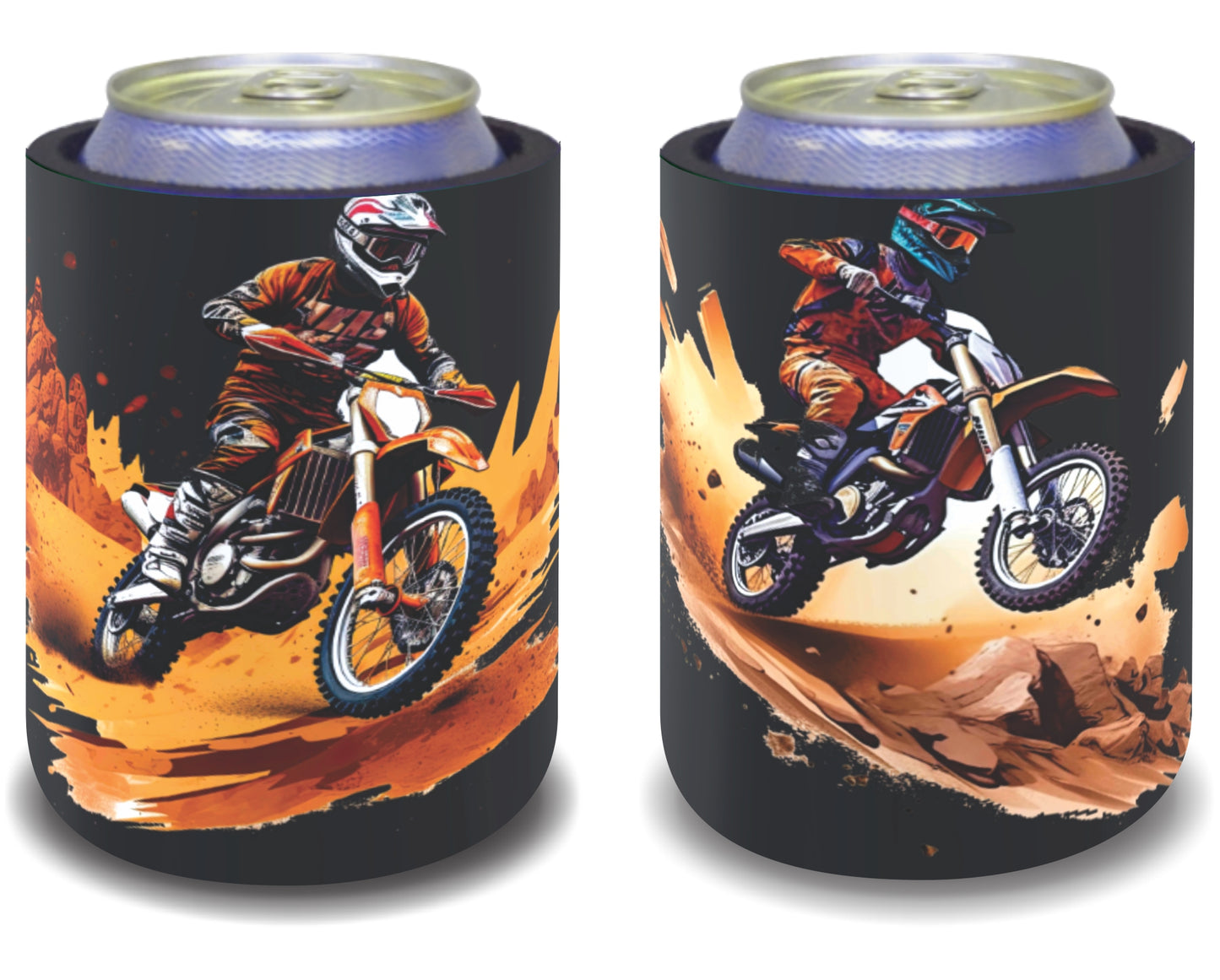 Stubby Holders for home. Set of 6. Full colour stubby holders. Motorcross bikes. 