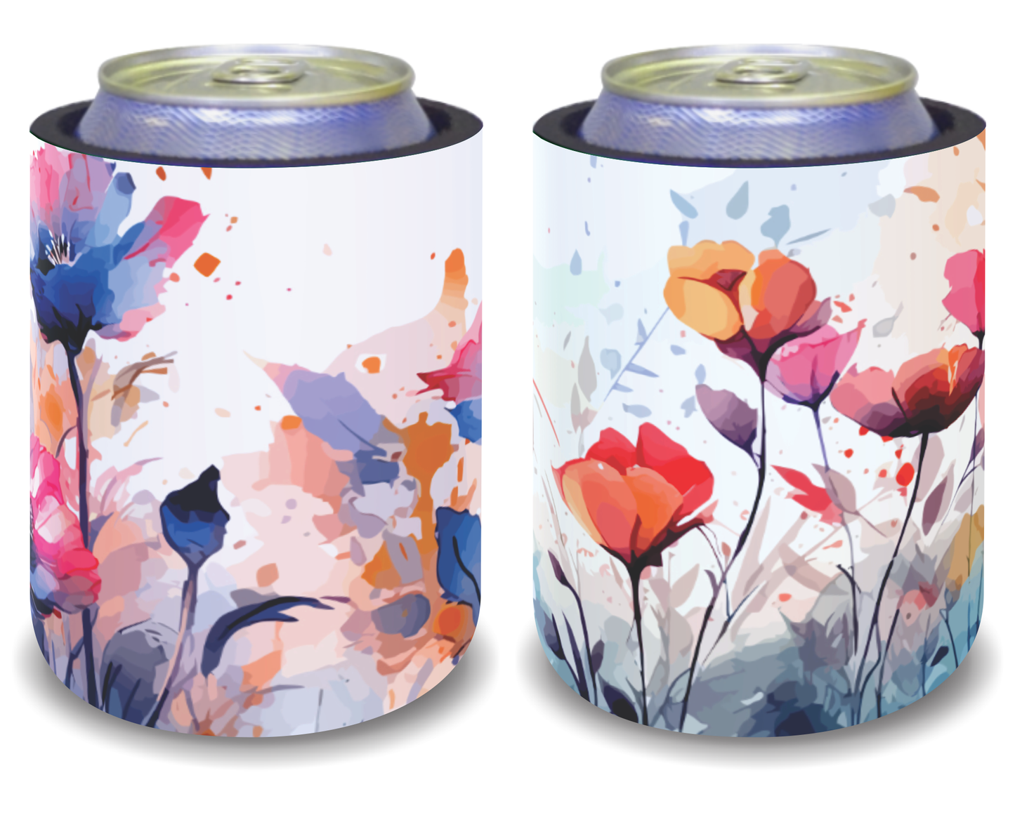 Stubby Holders for home. Set of 2. Full colour stubby holders. Floral design. #095