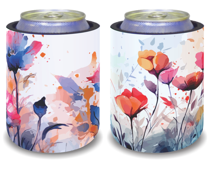 Stubby Holders for home. Set of 6. Full colour stubby holders. Floral design. #095