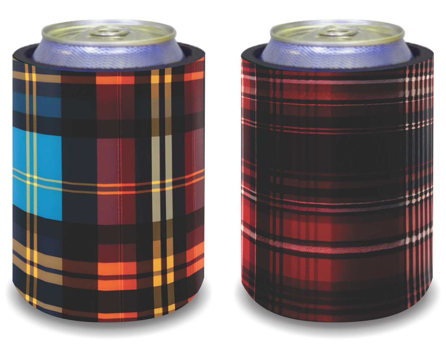 Stubby Holders for home. Set of 6. Full colour stubby holders. Scotish tarttan designs. #037