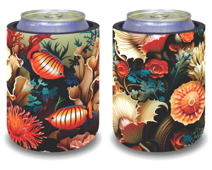 Stubby Holders for home. Set of 6. Full colour stubby holders. Under the sea. #067