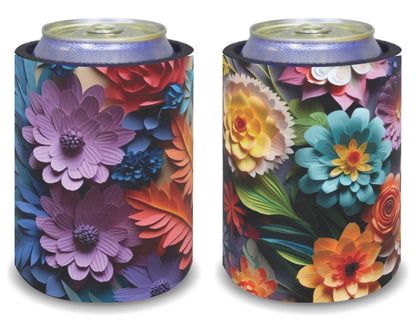 Stubby Holders for home. Set of 6. Full colour stubby holders. Floral AI 3D designs.#020