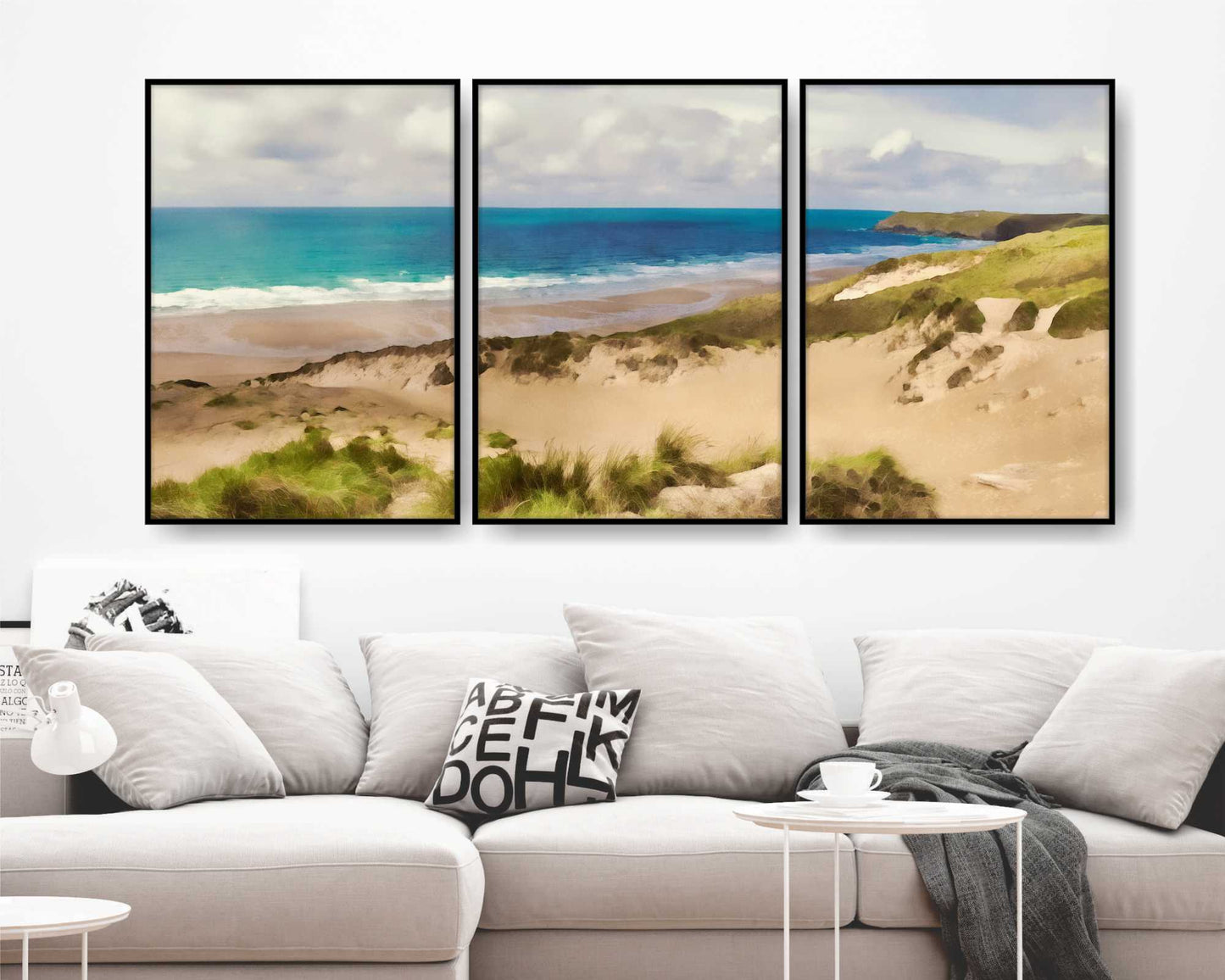 Set of 3 prints. Beach Ocean Wall Art. Watercolor Beach Prints.  Ocean Prints. Size A4. #0088