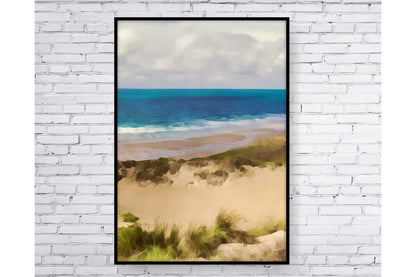 Set of 3 prints. Beach Ocean Wall Art. Watercolor Beach Prints.  Ocean Prints. Size A4. #0088