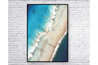 Set of 3 prints. Beach Ocean Wall Art. Watercolor Beach Prints.  Ocean Prints. Size A4. #0129